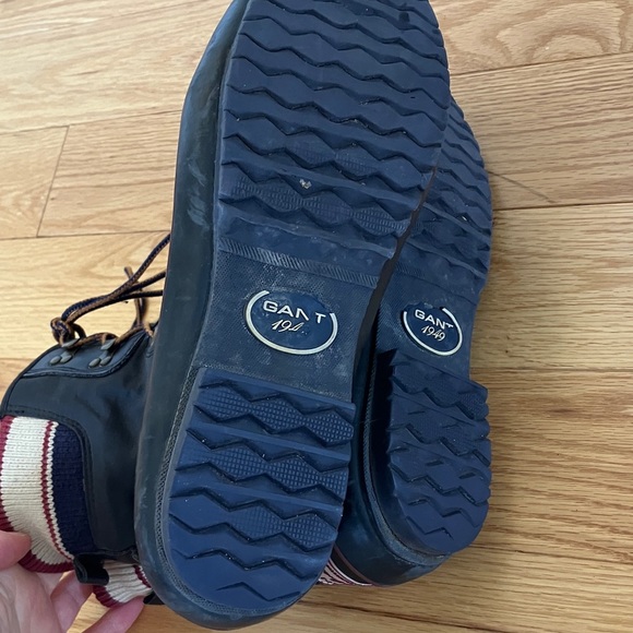 Gant Black Navy Blue Leather Boots - Picture 5 of 8